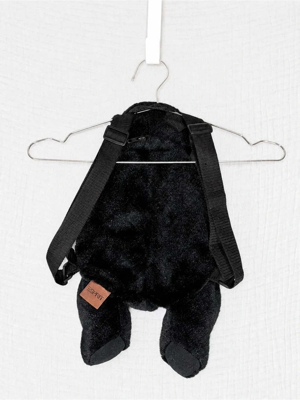 🧸🖤 Vintage 90’s ESPRIT | Black Teddy Bear Backpack Purse | Grunge Y2K Goth RARE